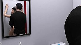 MILF ร้อนก้นโดนเย็ดในห้องน้ำ