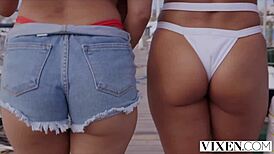 Vicki and Teanna Share Lesbian Paradise with Kissing and Licking