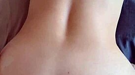 This curvy babe has quick sex before bedtime, doggystyled with cum covering her ass.