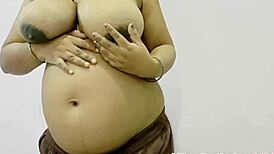 first time pregnant mature girl pussy hole explored in homemade solo session