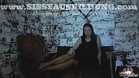 German sissy undergoes feminization training to become obedient bitch slave.