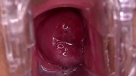 Is that wet pussy squirting so much during hardcore fucking with big tits and shaved hairless body?