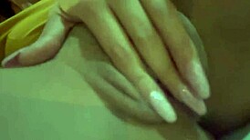 Beautiful Latina Enjoys Solo Time Before Club