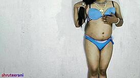 Blue bikini part 5 - crossdressing by indian shemale