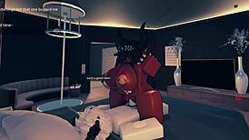 Two demons intensely fuck with big asses in condo