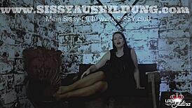 German sissy undergoes feminization training to become obedient bitch slave.