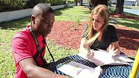 College Professor Sucking Big Black Cock In Doggy And Facial Cumshot