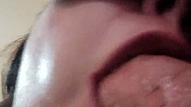 Masked Latina BBW Sloppily Deepthroats Her Favorite Big Black Cock.