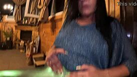 She gives deep blowjob and cum play on cameltoe