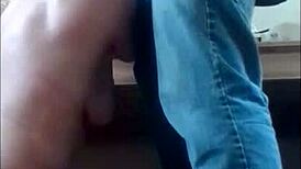 European slave bent over for doggystyle humiliation with belt!