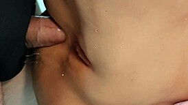 keep fucking her shaved ass with toys in double penetration close-up