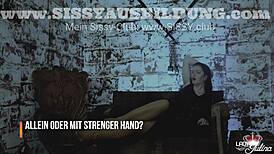 German sissy undergoes feminization training to become obedient bitch slave.