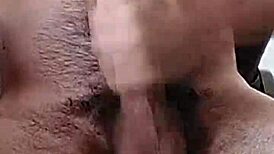 intense masturbation of monster cock by latina amateur