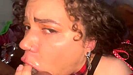 Curly-Haired Nympho Gets Facial From Flaxk