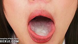 Show cum in mouth looping clip