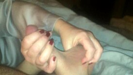 Wife Gives a Hand in the Trim Session