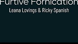 Sneaky sex with brunette in doggystyle and blowjob 😈