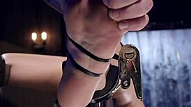 I whipped and caned my tied slave in devices