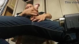 playing with my stiff cock until i cum