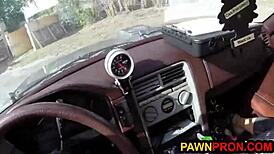 Bimbo Pawns Her Ugly Car And Pussy!