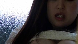 mature asian nurse with huge tits masturbates solo in her room