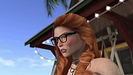 Redhead masturbates alone at home with close-up