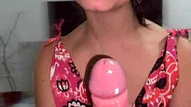 debora prado jerks off nicely before giving a deep, sloppy blowjob to big cock