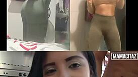 a la rica colombiana nicole medallo se la cogen en cuatro y la ponen a tragar leche