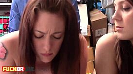 juicy brunettes bending over at work for rock hard fun