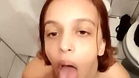 stepbrother ate my pussy in parents bathroom