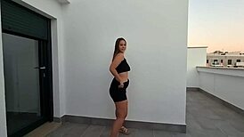 Sexy Latina Dancing On Terrace
