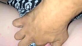 Outdoor Pillow Play Involves Ass, Pussy, And Tits Stimulation