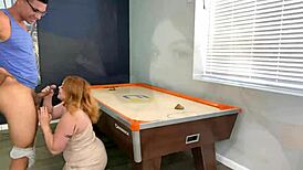 Aurora Angel gives head and takes huge cock doggy style.