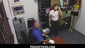 Brunette teen Ava Eden fucks the officer to avoid punishment for stealing.