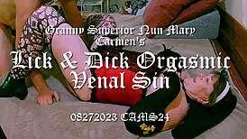 granny nun mary carmens licks dick for sin