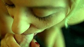 hot blonde babe swallows cum on vacation