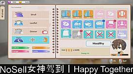 detailed dating game scene with happy couple part 02