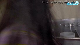 amateur teen feels so excited sucking big black cock in public