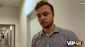 Busty Blonde Karina King Uses Big Fake Boobs To Pay Debt