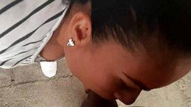 Stepmom surprises me with a blowjob in the parking lot