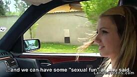 Stranded teen 18+ in outdoor pov encounter on the hood