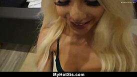 stepsister catches bro sniffing panties and gets turned on. oh wow!