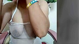 Juliana japa touches swollen nipples