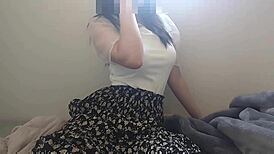 After coming home, I couldn't stop my urges, so I did sweet onani on the blanket... oops!