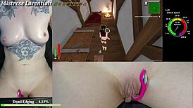 playing tropical monster girls on stream with cum dripping from wet pussy 😈