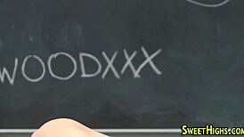 uniformed teen fucks in classroom