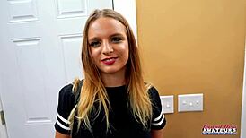 Skinny Brunette Stella 2 Masturbates Intensely, Then Sucks A Hard Big Boner Before Swallowing Cum In A Detailed Scene.