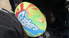 Big Ass Ebony Gets Fucked Through Shorts Hole on Way to Car Wash