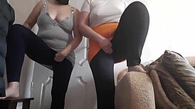 two hot stepsisters squirm from intense orgasms
