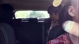 Teen Milf Plays Wishing Game in Car, Turns into Gangbang